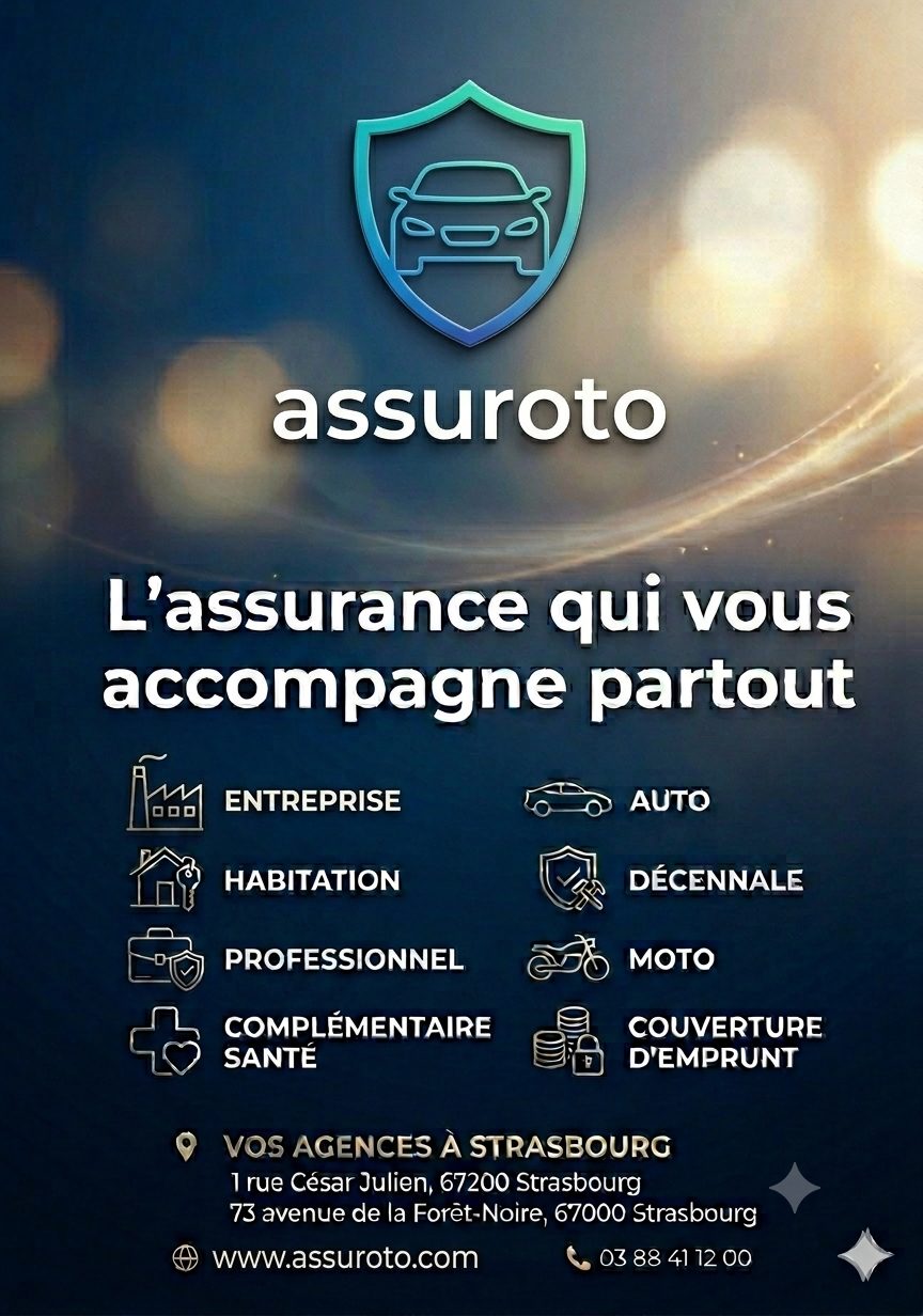 Assuroto Strasbourg — L'assurance qui vous accompagne partout : auto, moto, habitation, décennale, professionnel, santé